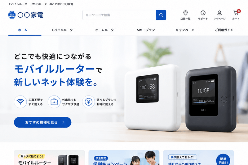 家電量販店Webサイトリニューアル